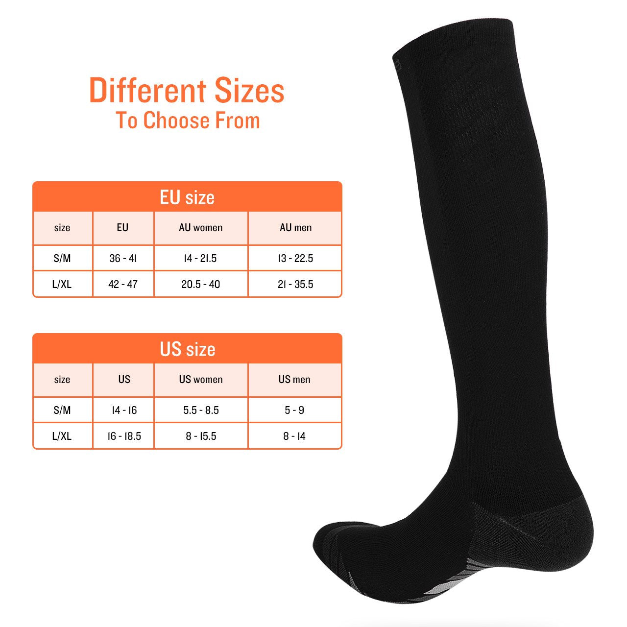 Supports & Braces: 2x Miracle Compression Socks - Large/XL