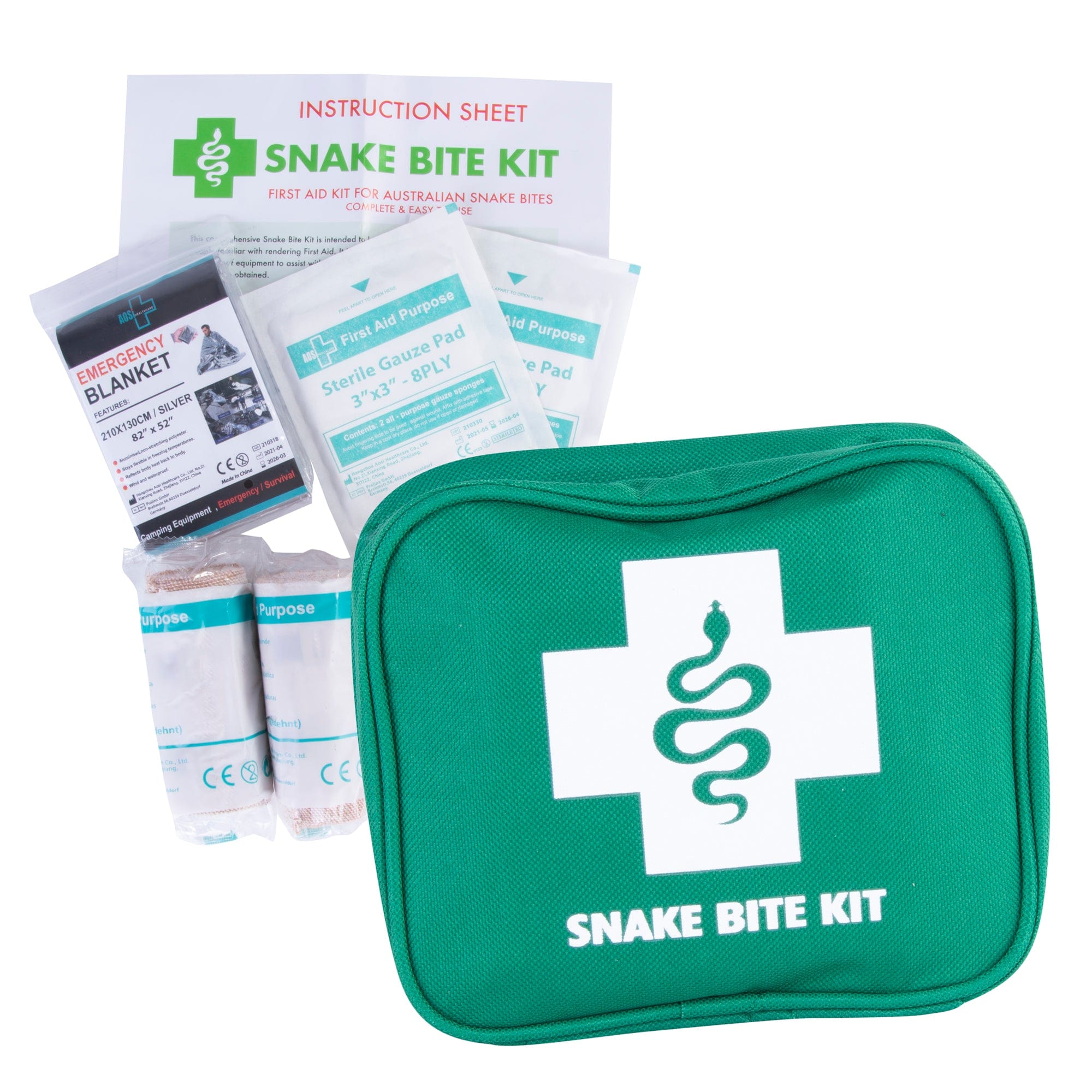 First Aid Kits: Snake Bite Emergency First Aid Kit 9 Piece