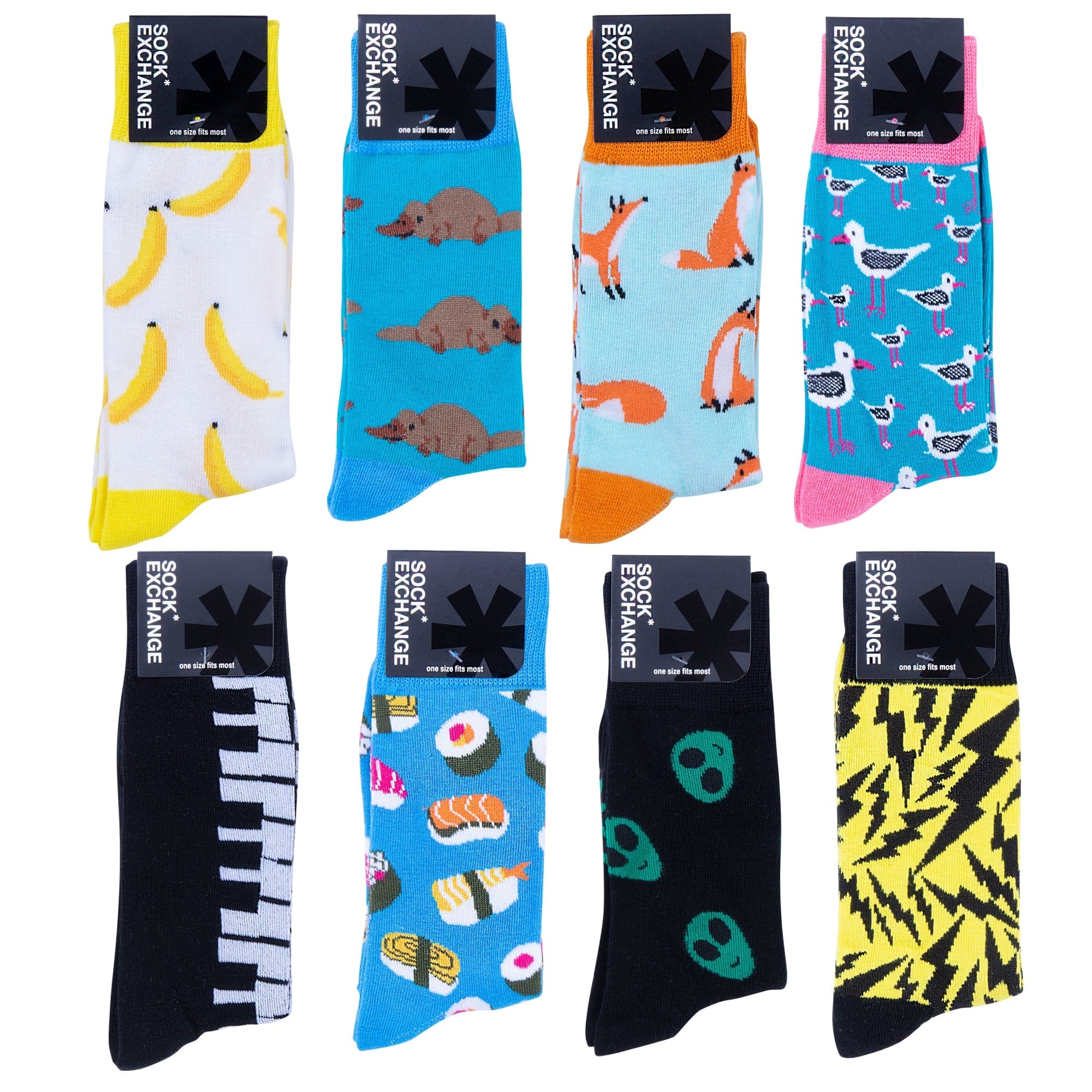 Dining Set: Wholesale 480 Pairs Novelty Socks (RRP $4.95 or $9.95 for 3)