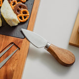 Cutlery: Clevinger 4 Piece Acacia Wood & Slate Cheese Board With Knife Set