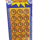 6 Cards of 8-Shot Ring Caps – 144 Shots Each, Total 684 Shots – Toy Gun Cap Refills