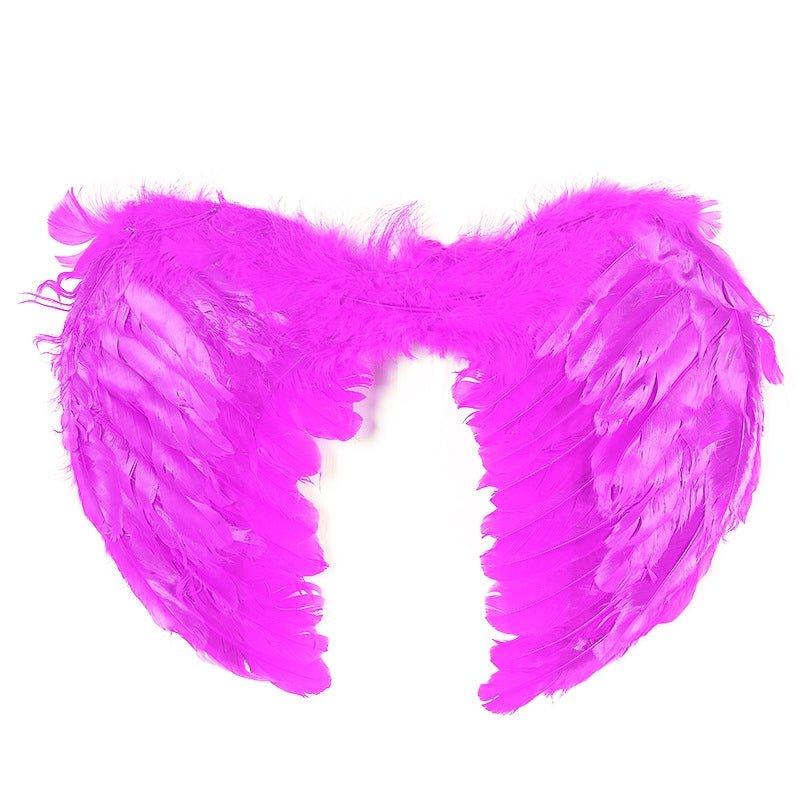 Large feather angel wings assorted colours - Green