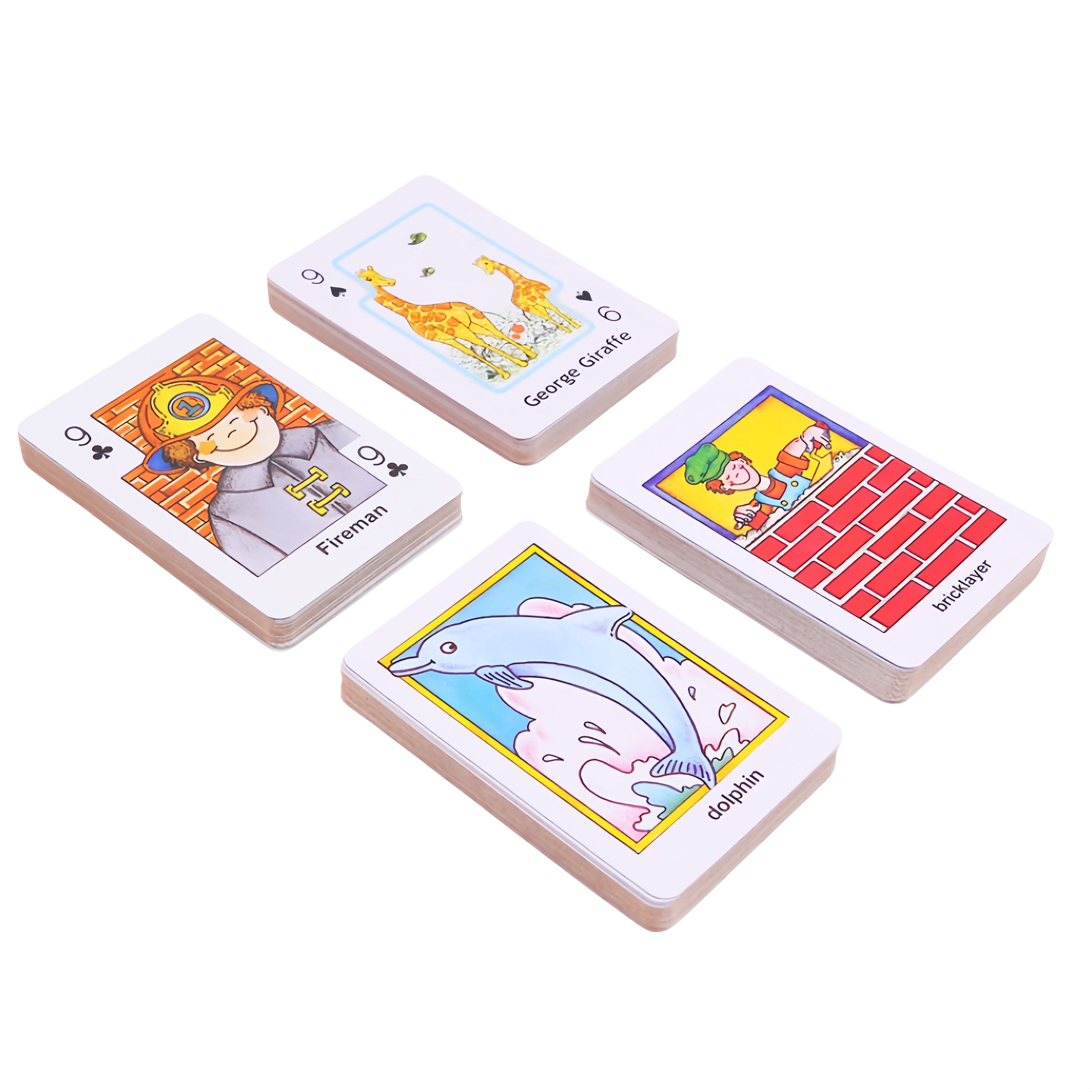 Card Games: Crazy Eight Hearts Old Maid Fish Educational children card games - Hearts