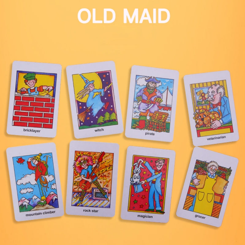 Pretend Play: Crazy Eight Hearts Old Maid Fish Educational children card games - Old Maid