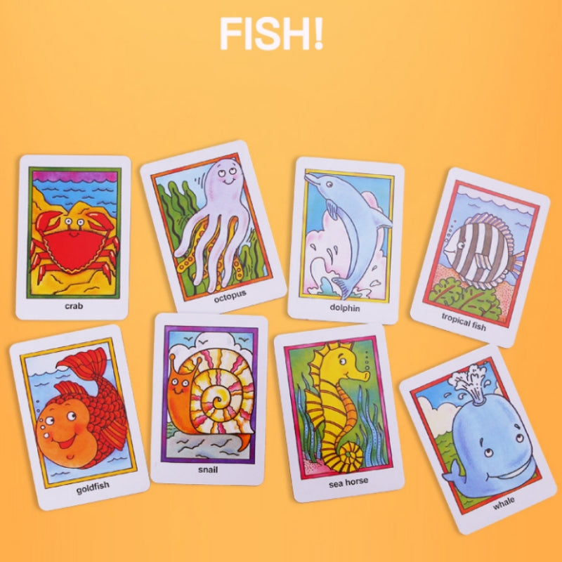 Pretend Play: Crazy Eight Hearts Old Maid Fish Educational children card games - Old Maid