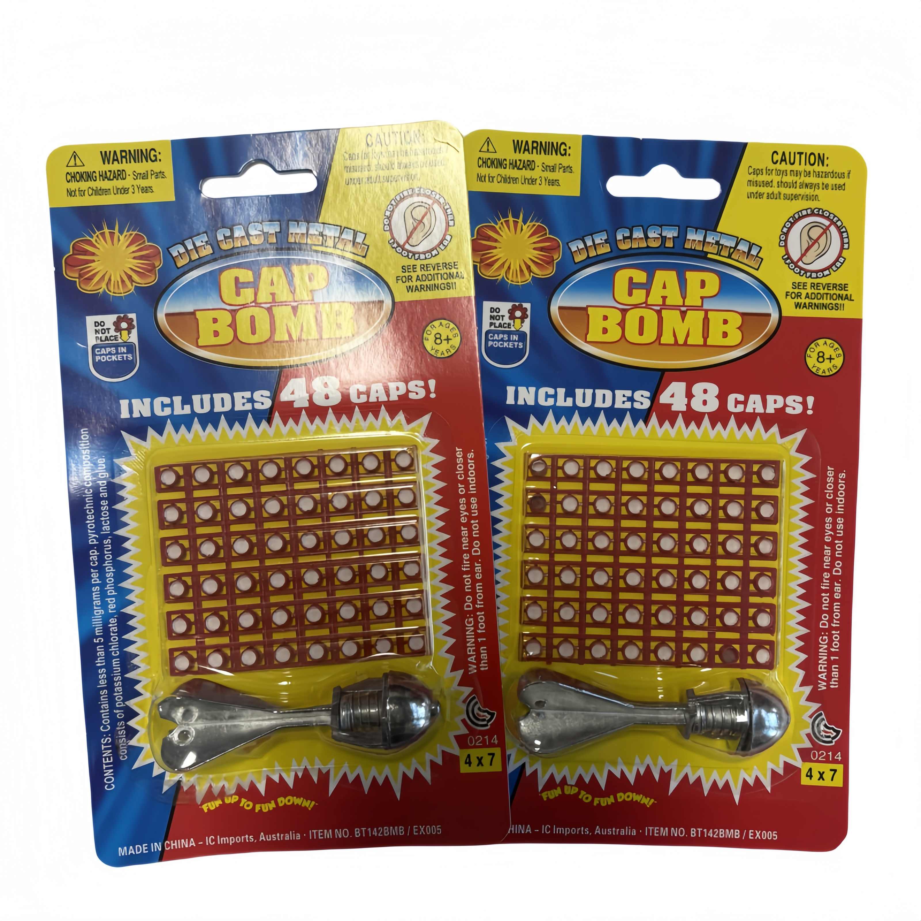 Household Insect Repellents: 2 x Diecast Cap Bomb with 48 Shots pack, traditional toys