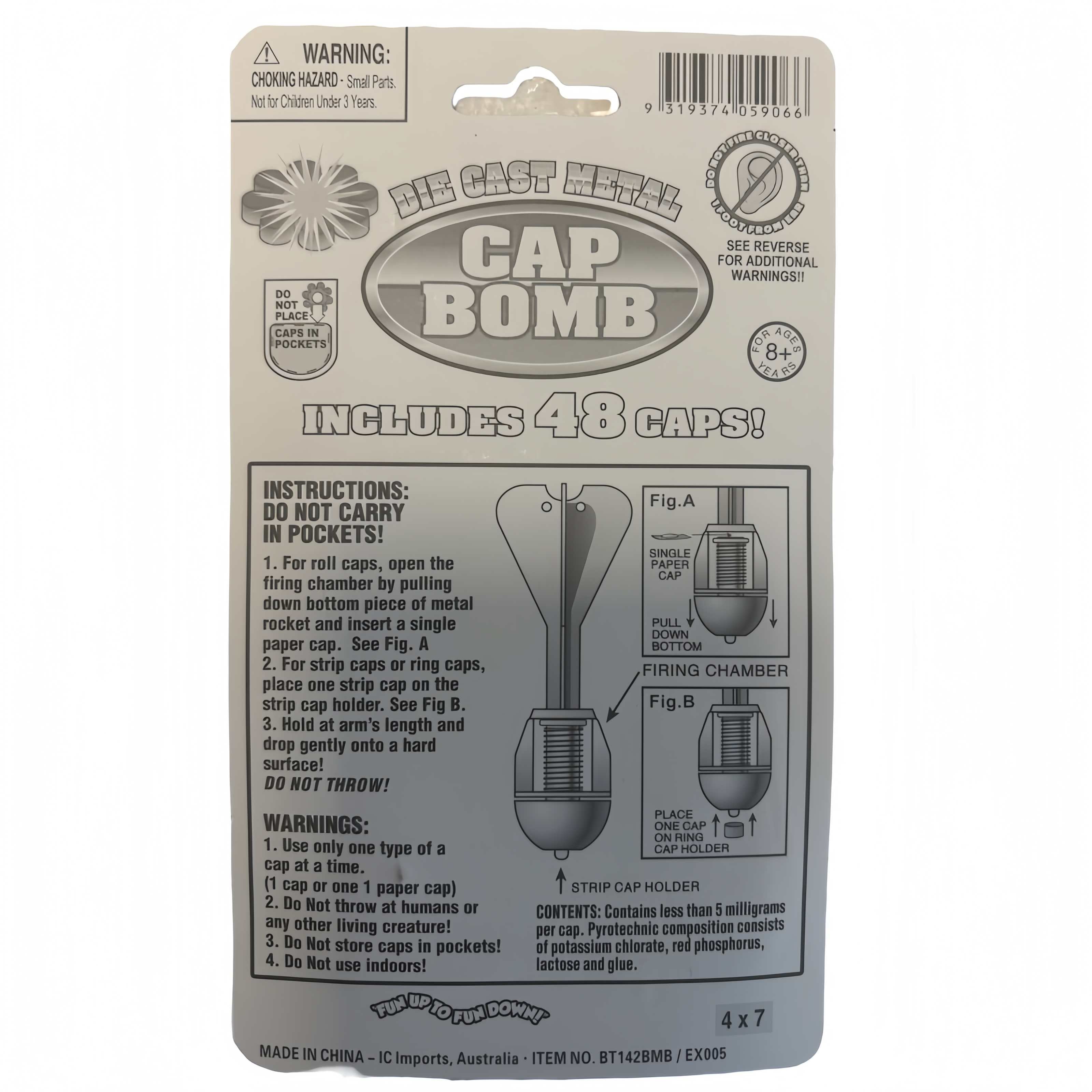 Household Insect Repellents: 2 x Diecast Cap Bomb with 48 Shots pack, traditional toys