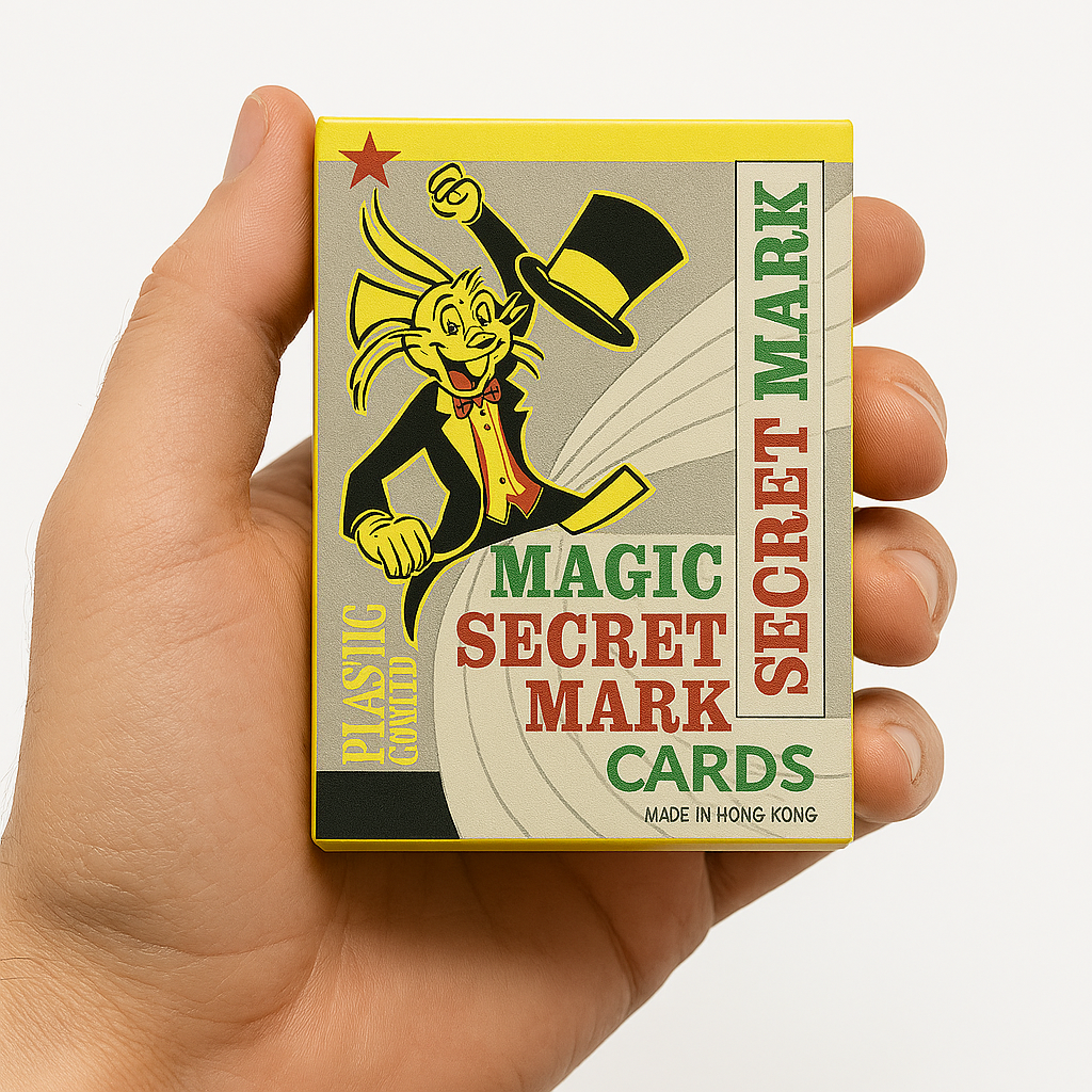 Magic Secret Marked Playing Cards – Plastic Coated, Easy‑Read Marking System, Poker Size, Made in Hong Kong – Ideal for Magic Tricks & Card Illusions