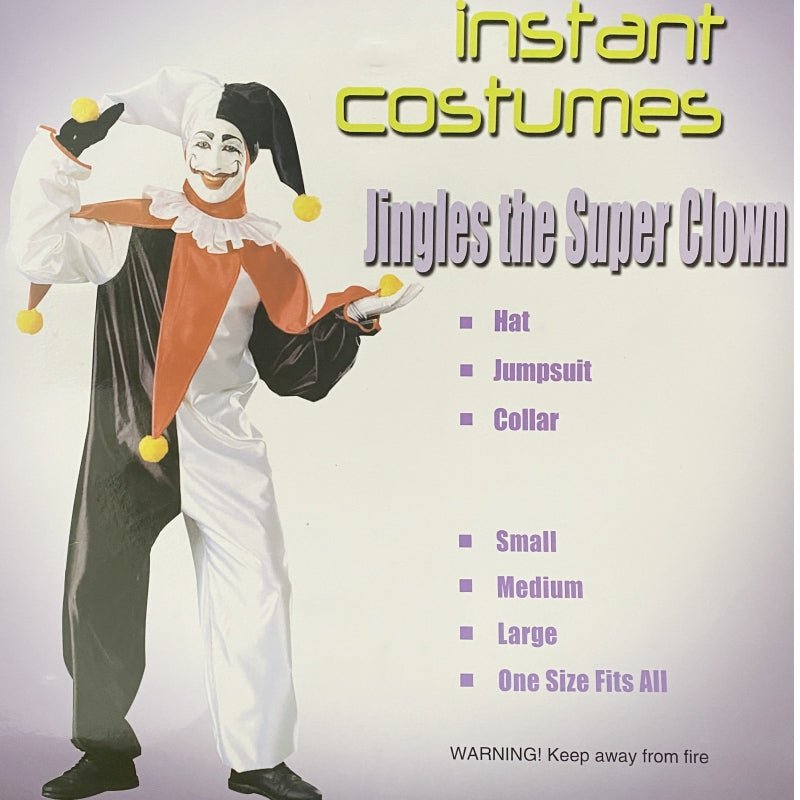 Costumes & Accessories: FANCY CLOWN COSTUME JINGLES THE SUPER CLOWN