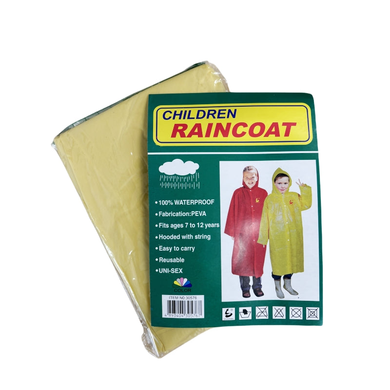 Girl's Shirts & T-shirts: 2 PCs of PEVA CHILDS' RAINCOATs fits 7~12years - Yellow