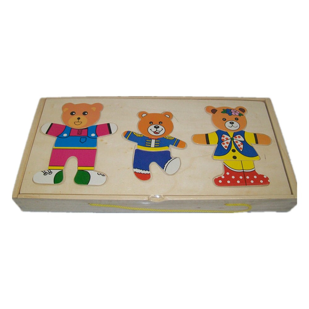 Blankets & Throws: Wooden bear puzzle large