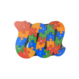 Jigsaw Puzzles & Accessories: WOODEN ANIMAL PUZZLES ALPHABET AND NUMBER ASSORTED - Owl