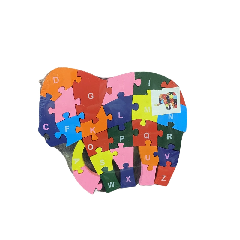 WOODEN ANIMAL PUZZLES ALPHABET AND NUMBER ASSORTED - Owl