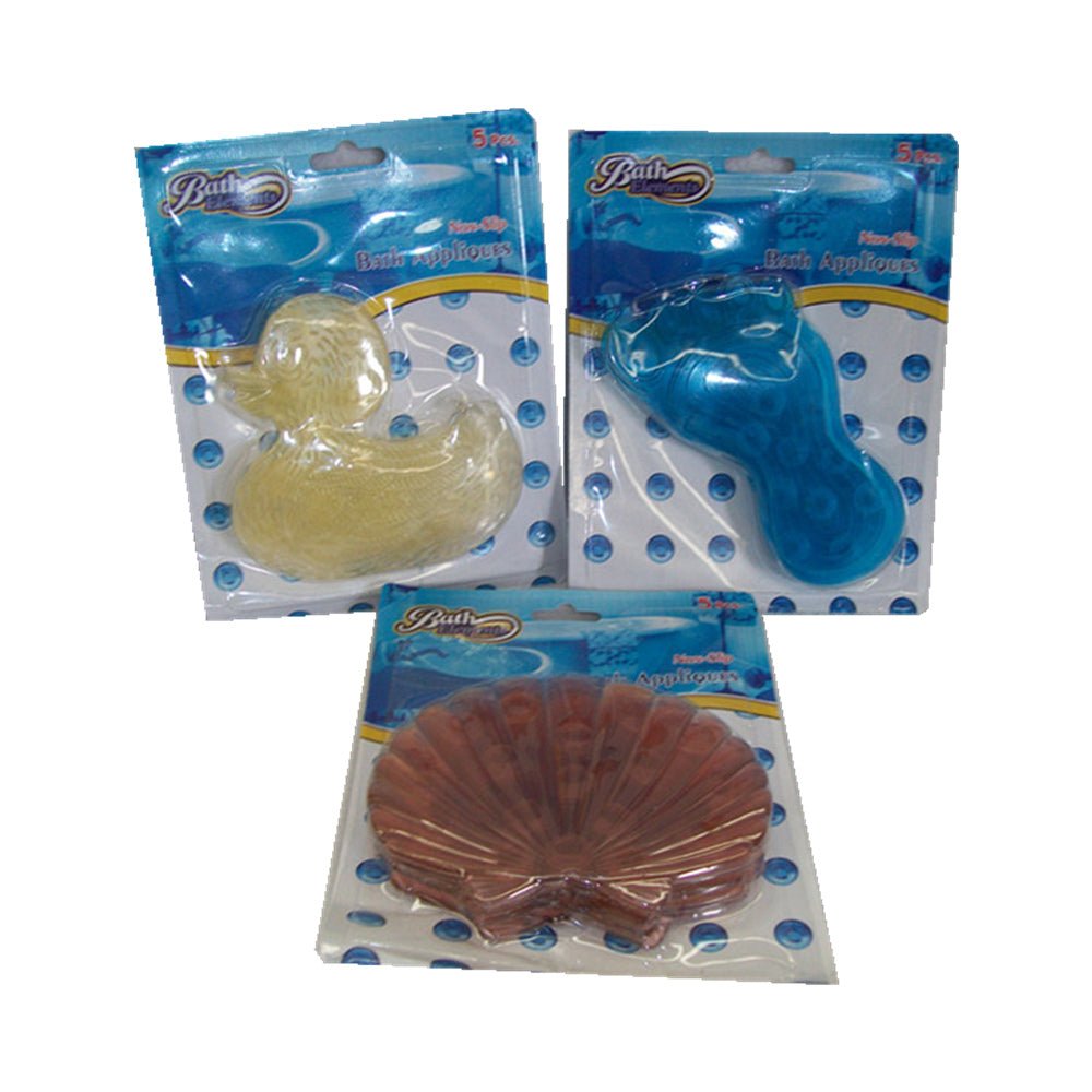 Card Games: 3 Pcs of Bath applique 5 pcs on card - Shell