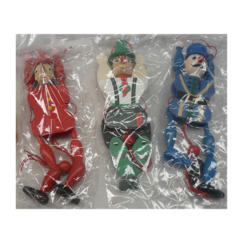 Gymnastics: 3x wooden dancing soldiers pull  string