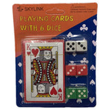 Card Games: Playing card with 6 Colourful Dices