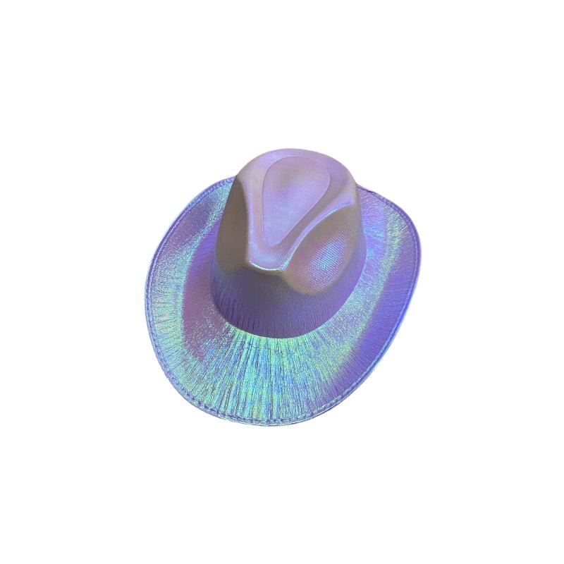 Mannequins: Holographic Cowboy Party Hat (Adult Size) - Yellow