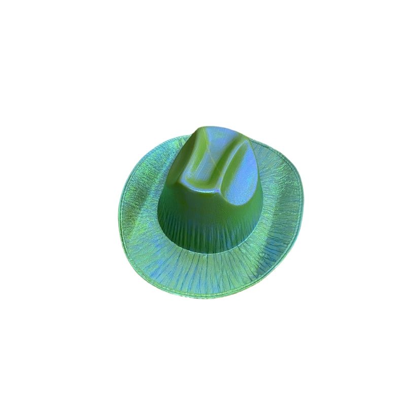 Mannequins: Holographic Cowboy Party Hat (Adult Size) - Yellow