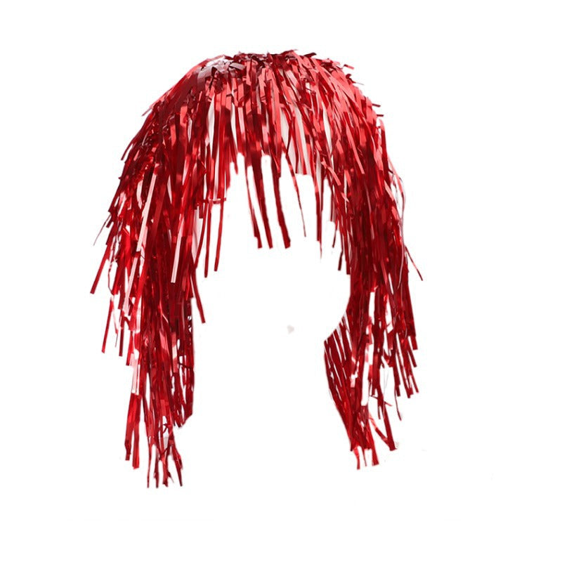 Party tinsel wig-assorted colour - Blue