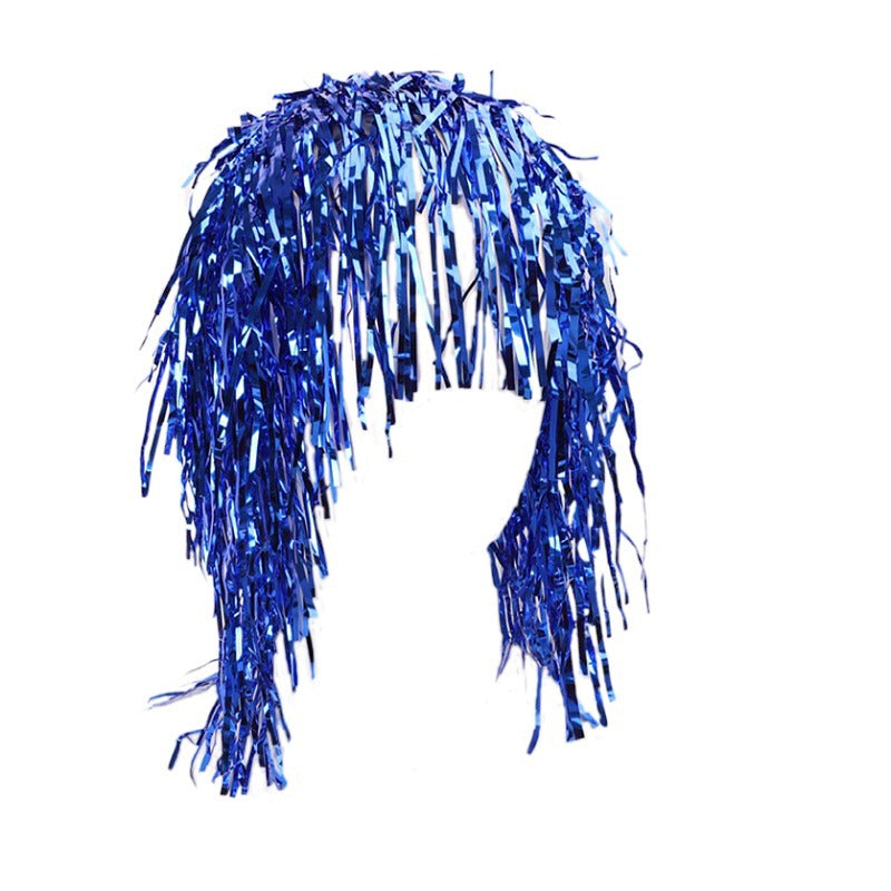 Mannequins: Party tinsel wig-assorted colour - Red