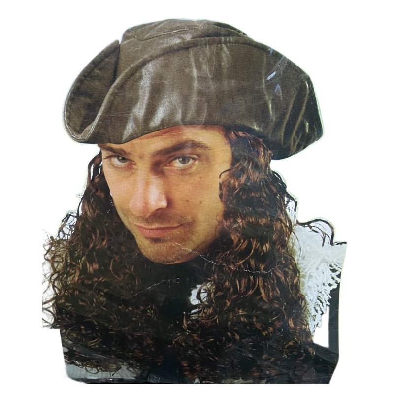Men's Hats & Caps: Captains hat with wig