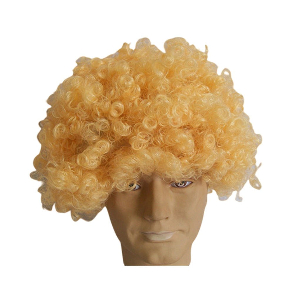 Large gold Afro wig
