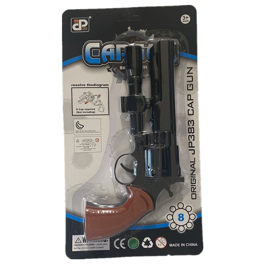 Basketball & Basketball Accessories: 8 shots toy cap gun with 144 free caps - Black