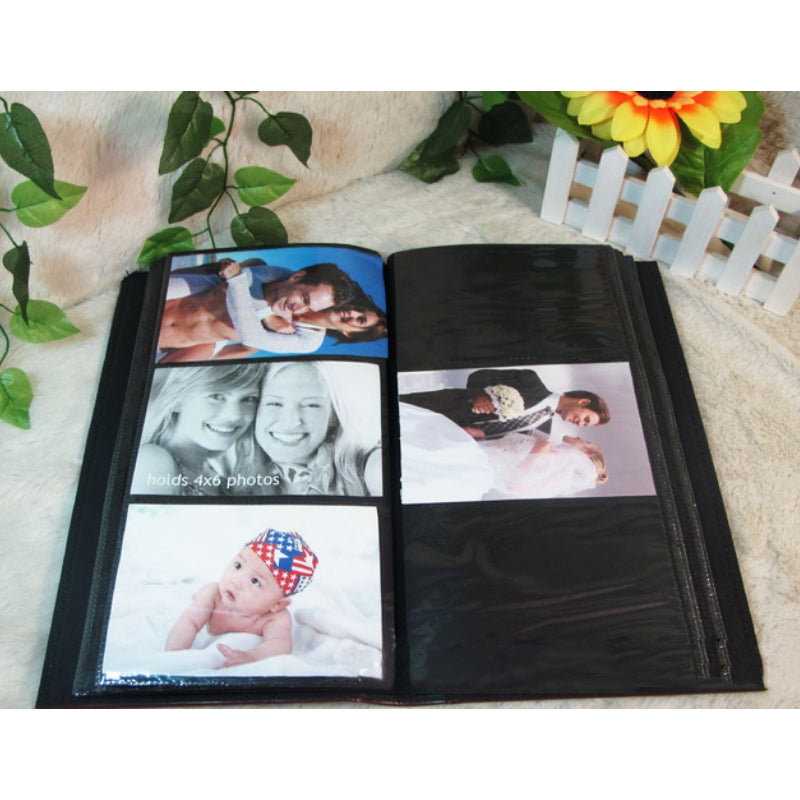 CDs & Vinyl: Photo album with luxurious cover Assorted colours Large 300 PCs 6 Inch - Black