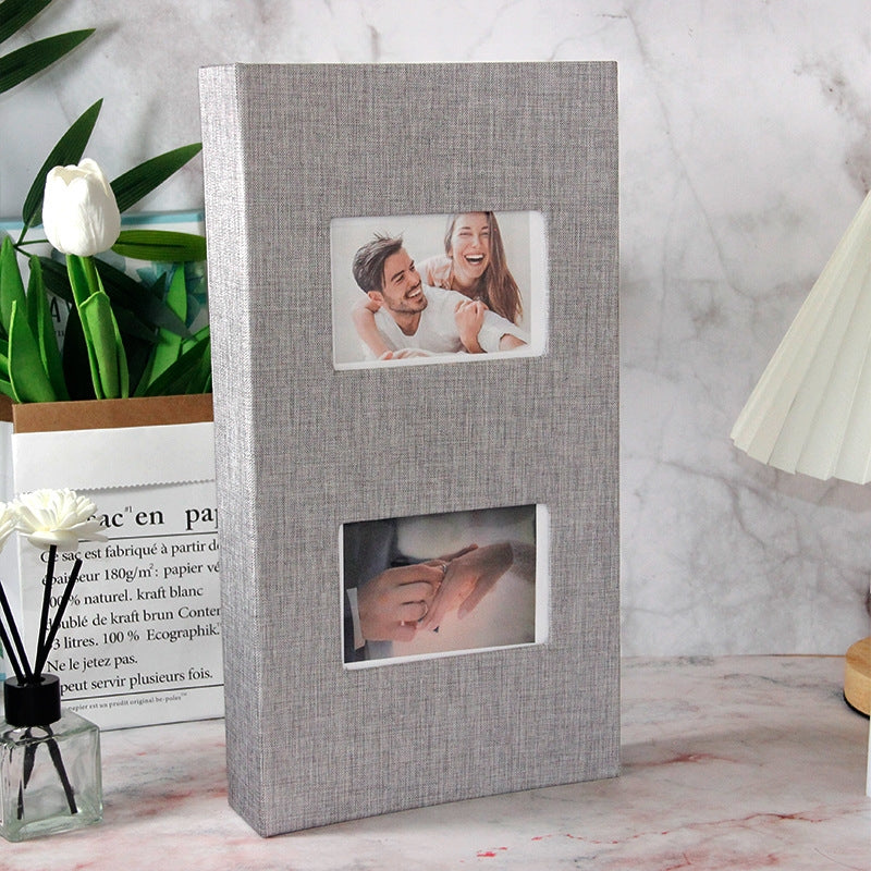 CDs & Vinyl: Photo album with luxurious cover Assorted colours Large 300 PCs 6 Inch - Gray