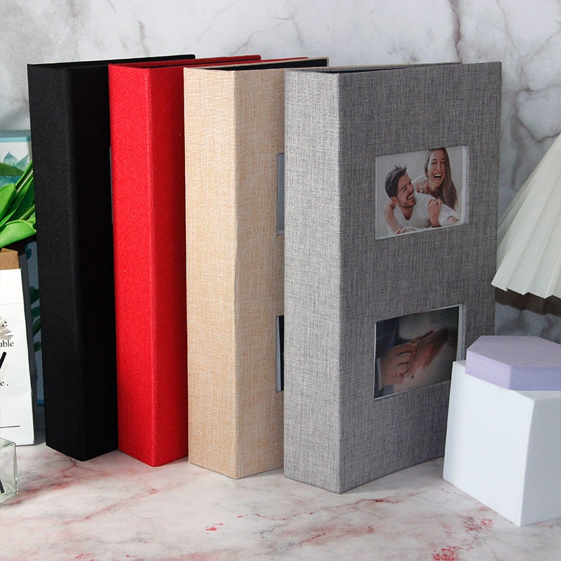 Photo album with luxurious cover Assorted colours Large 300 PCs 6 Inch - Leather