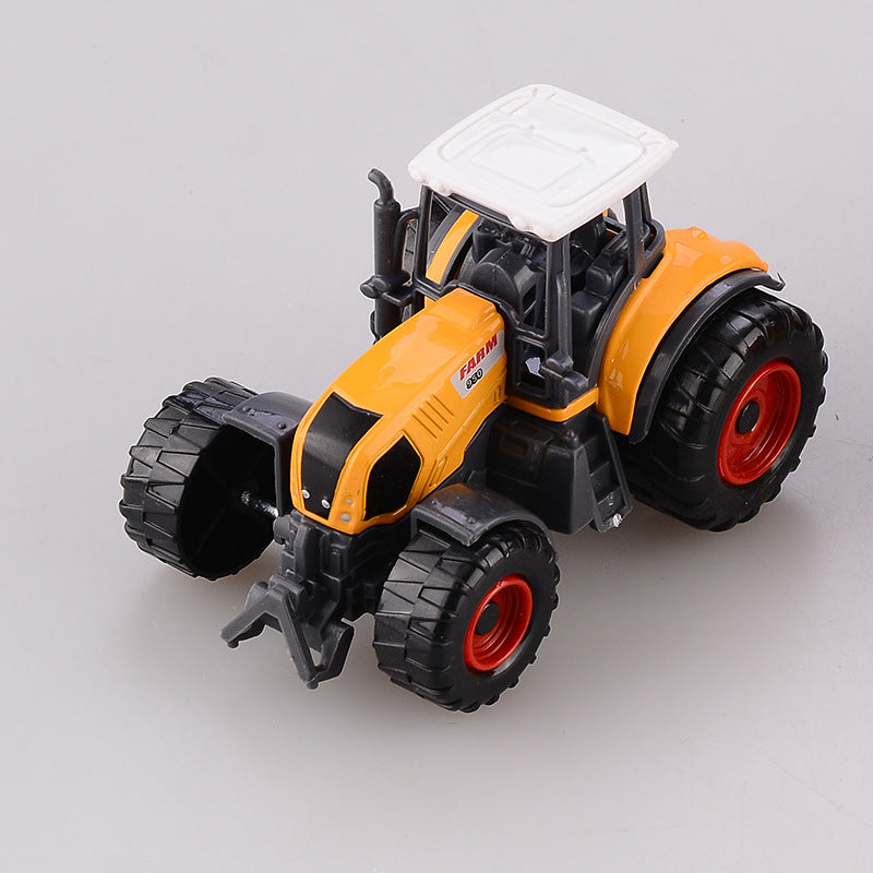 3x DIECAST METAL FARM TRACTORS RED YELLOW GREEN