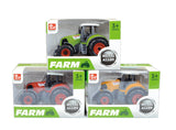 3x DIECAST METAL FARM TRACTORS RED YELLOW GREEN