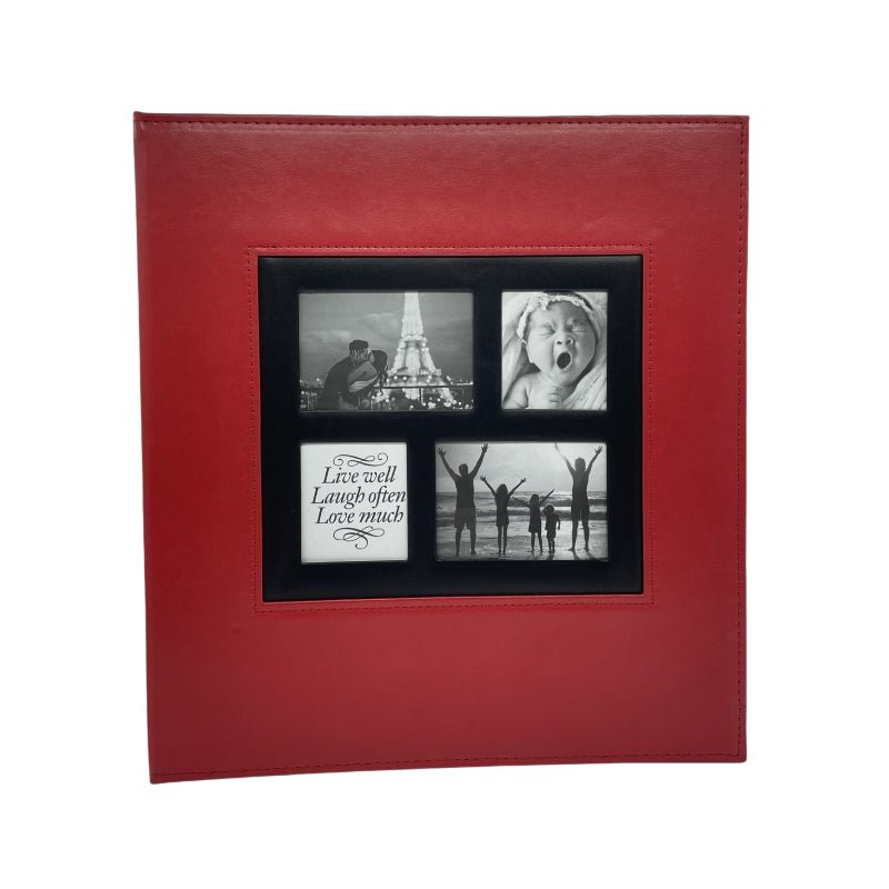 Extra Large 600-Pocket Leather Photo Album - Brown