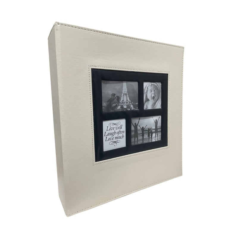 CDs & Vinyl: Extra Large 600-Pocket Leather Photo Album - Red