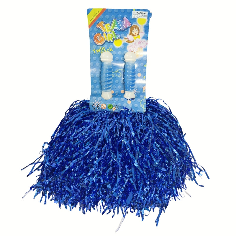 4 Sets/8pcs Metallic Team Girls' Cheerleading Dance Party Dress Pom Poms Pompoms - Gold