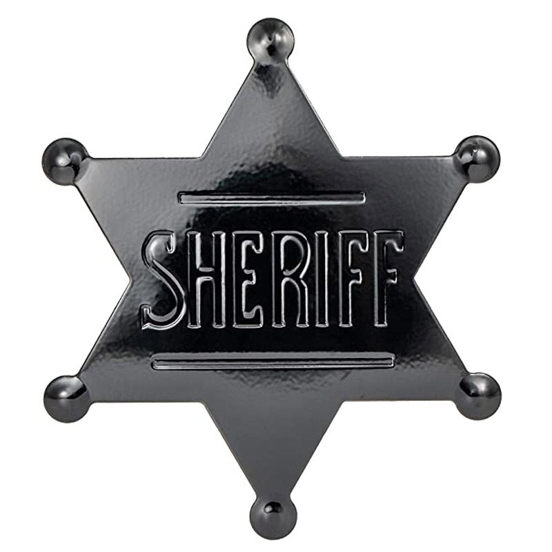 METAL SHERIFF BADGE ASSORTED COLOURS - Ancient Bronze
