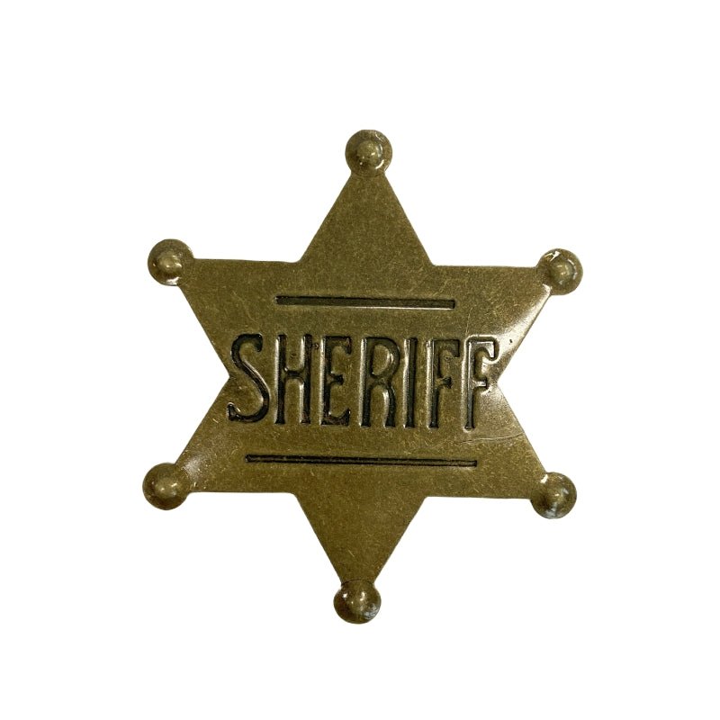 METAL SHERIFF BADGE ASSORTED COLOURS - Ancient Bronze