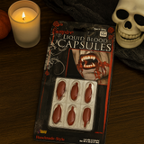 Vampire Liquid Blood Capsules – Halloween Costume FX, Water Washable, 6-Pack