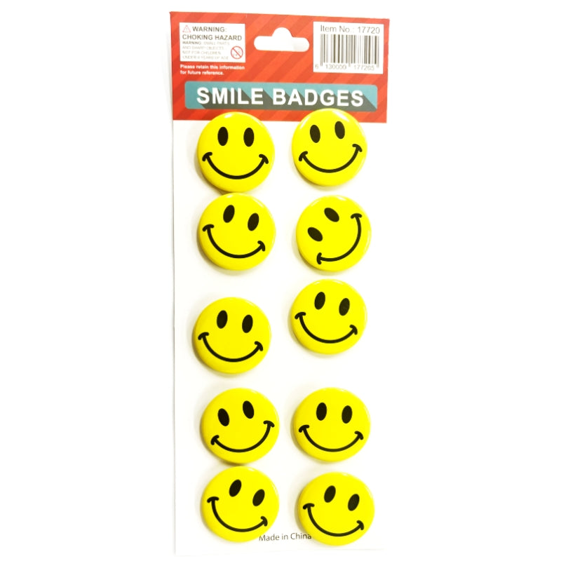 Dolls, Playsets & Toy Figures: Smiley face badges - Large 5.5cm