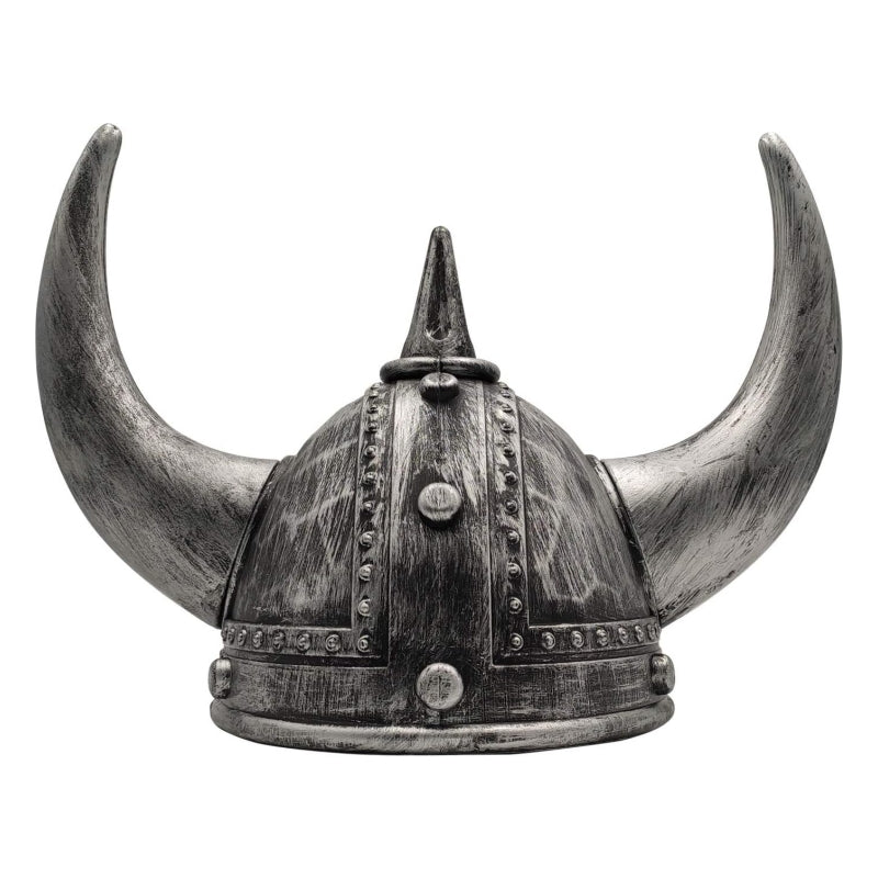 Mannequins: Viking Helmet Medieval Viking Horned Hat Warrior Costume Hat Cosplay-Silver Black