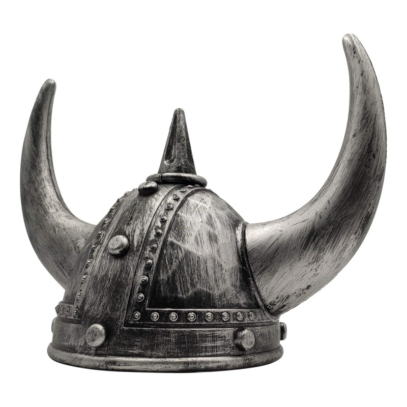 Mannequins: Viking Helmet Medieval Viking Horned Hat Warrior Costume Hat Cosplay-Silver Black