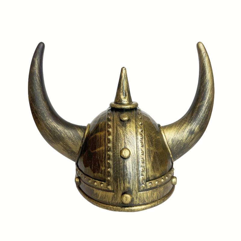 Mannequins: Viking Helmet Medieval Viking Horned Hat Warrior Costume Hat Cosplay-Golden Black