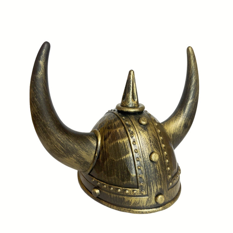Mannequins: Viking Helmet Medieval Viking Horned Hat Warrior Costume Hat Cosplay-Golden Black
