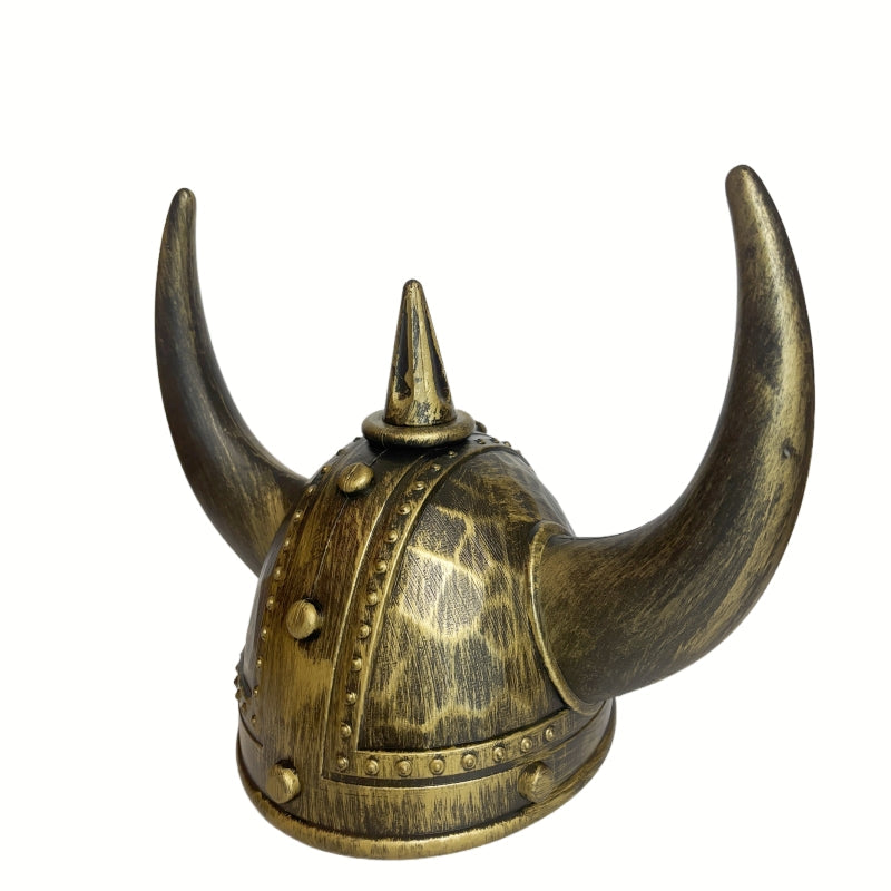 Mannequins: Viking Helmet Medieval Viking Horned Hat Warrior Costume Hat Cosplay-Golden Black