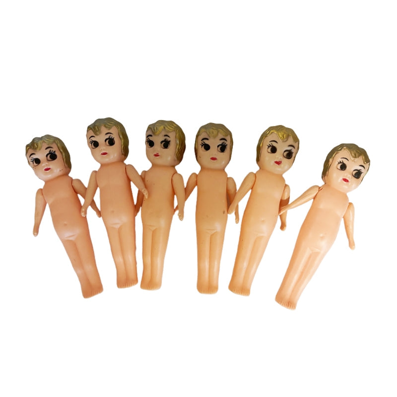 Pretend Play: Lot of 6 Kewpie Dolls  6" Cupie Style  Vintage Baby Doll Collection
