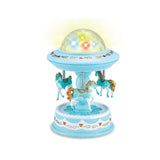 Musical Toys: Blue Music Box Musical Carousel Horse LED Carousel Toy Child Birthday Xmas Gift