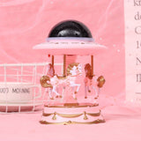 Board Games: Pink Music Box Musical Carousel Horse LED Carousel Toy Child Birthday Xmas Gift