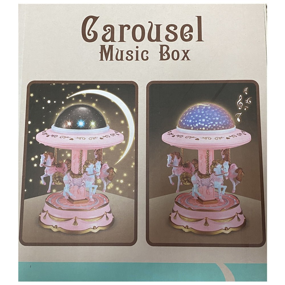 Board Games: Pink Music Box Musical Carousel Horse LED Carousel Toy Child Birthday Xmas Gift