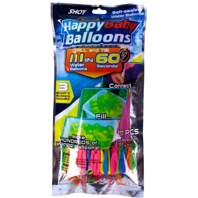 Food Storage: 6 x Bunches Of water Balloons total 111 pack Rapid-Filling Self-Sealing Water Balloons