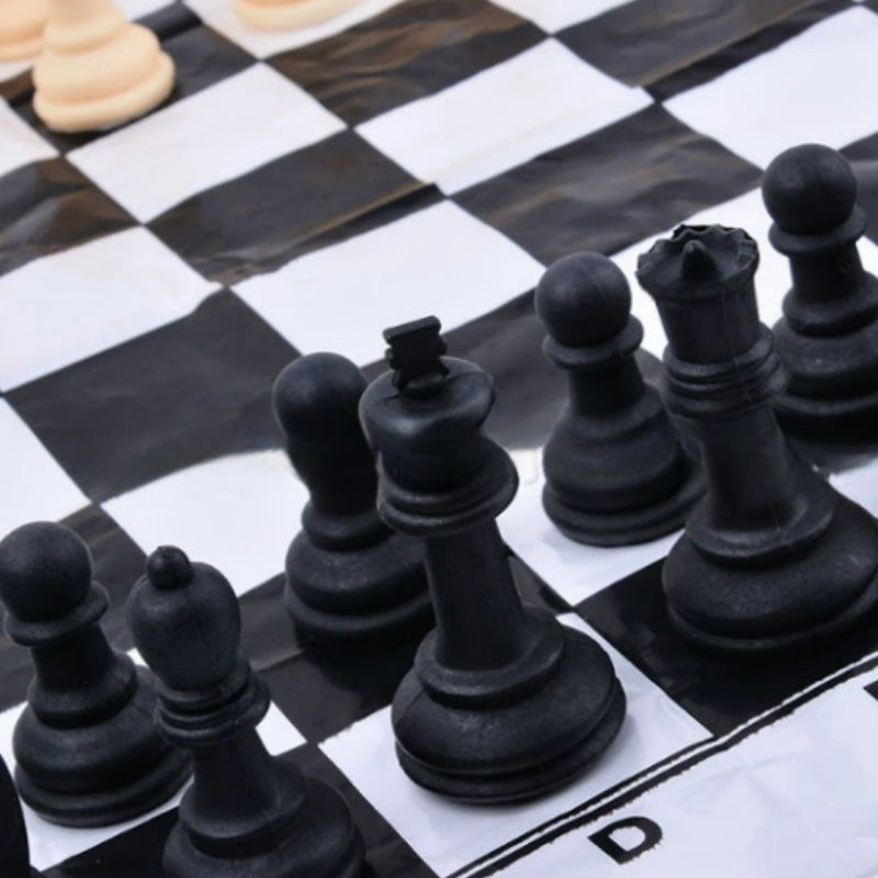 Outdoor Play Equipment: Large PVC Chess Set  Durable, Lightweight & Perfect for Indoor/Outdoor Play